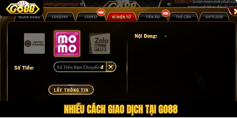 Go88 - Link vào cổng game bài Go88 mới nhất không bị chặn 9 Nhiều cách giao dịch tại Go88